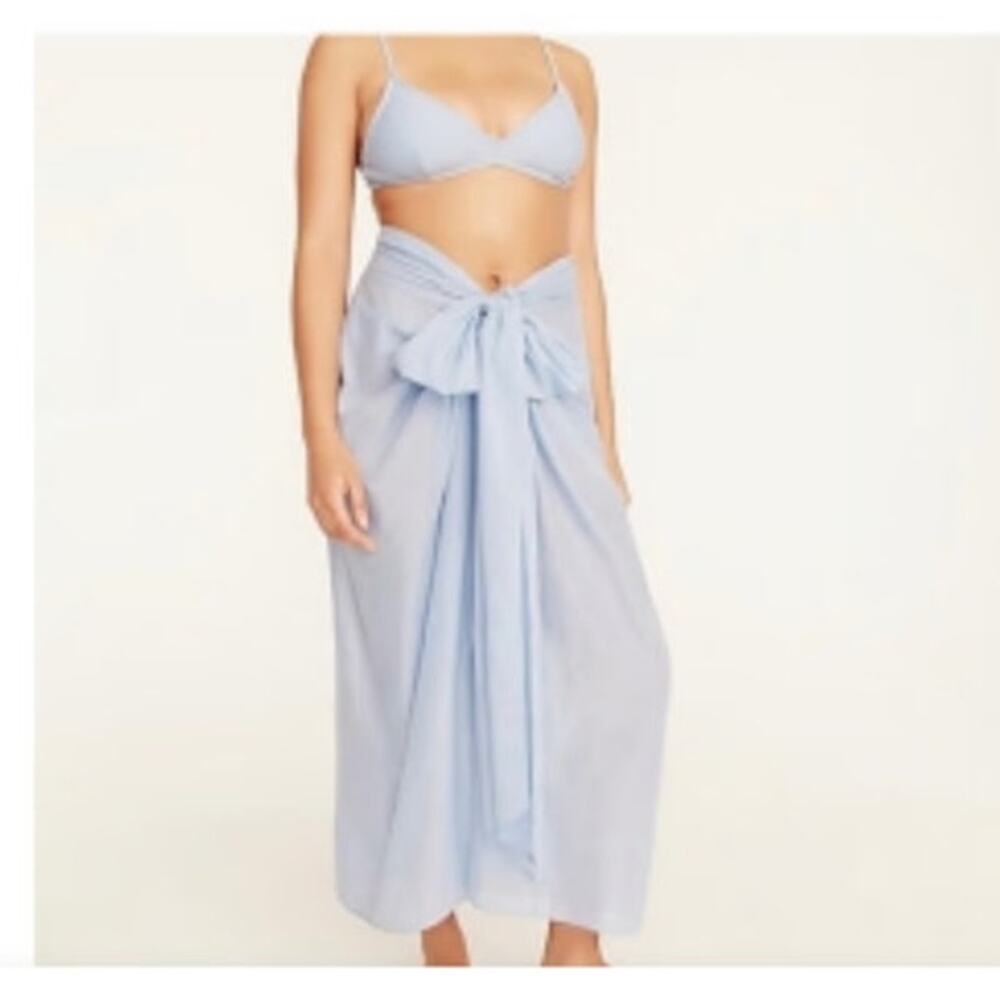 J.Crew 100% Cotton Convertible Beach Sarong in Blue, NWT